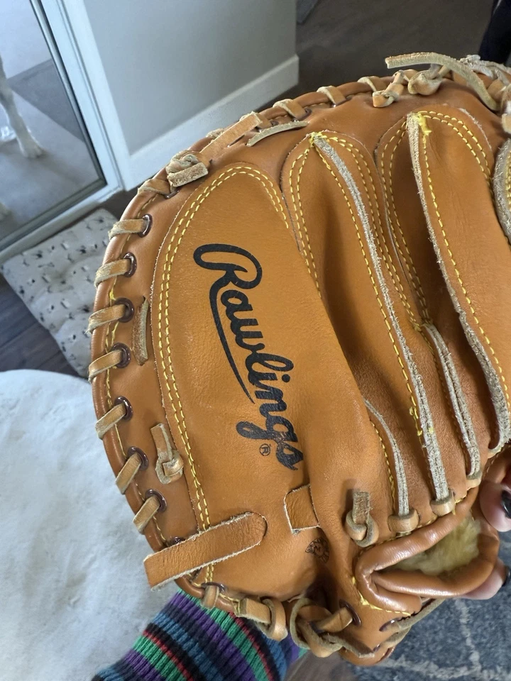 Guante Rawlings Mike Piazza Catchers RCM 45 punta profunda bien ligera apenas usado derecho Foto 2 de 4