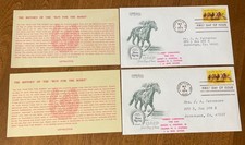 Lot of (2) 1974 Official First Day Issue 100th Kentucky Derby Churchill Downs