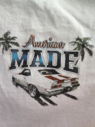 WHITE 1967 1969 CAMARO NOVA AMERICAN MADE LARGE TSHIRT 1968 RS SS T-SHIRT - Bild 3 von 5