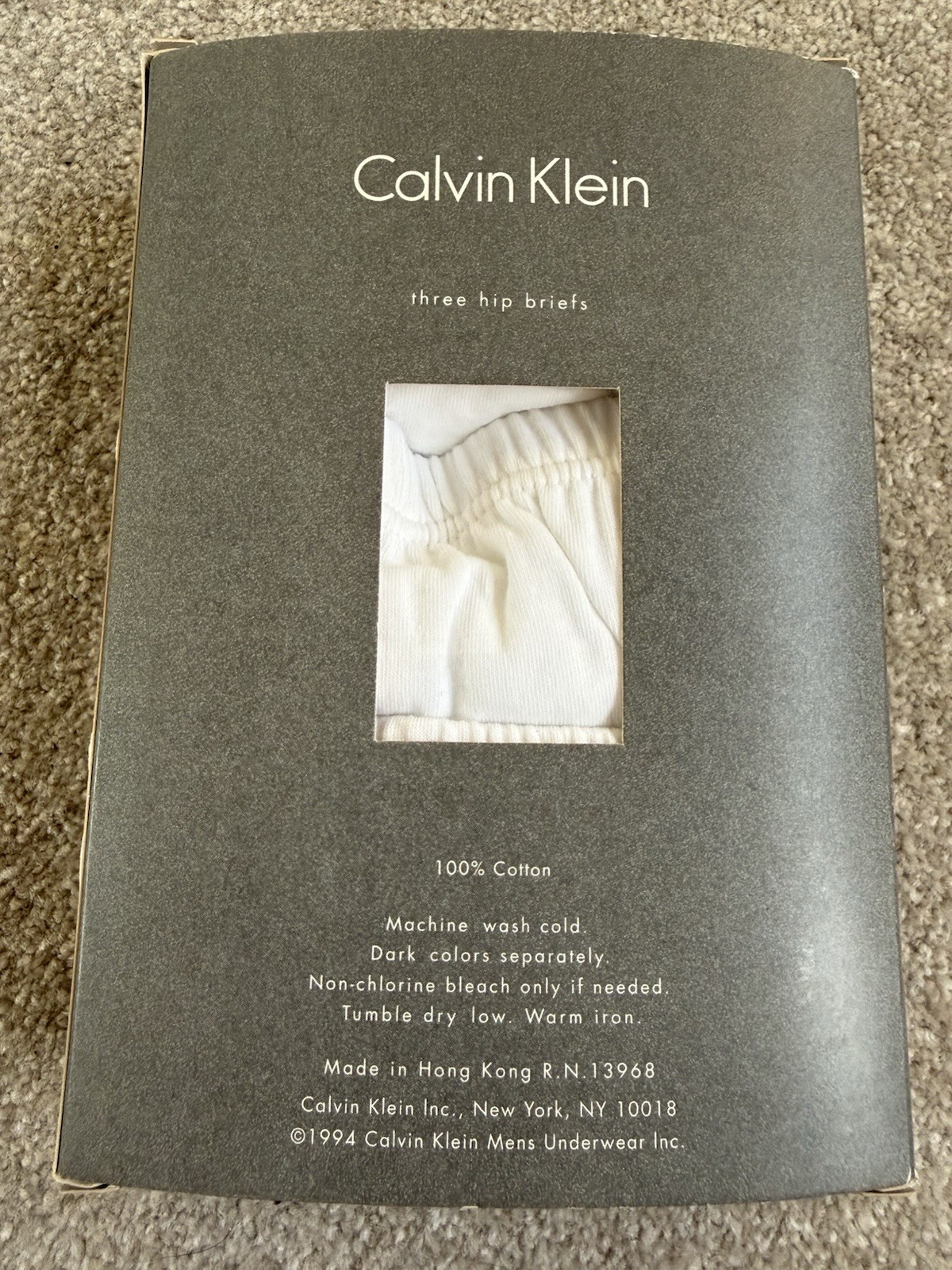 Calvin Klein Hip Briefs White XL 3 Pack Vintage 1994 RARE image 8