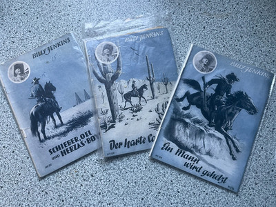 3 Billy Jenkins Hefte 1952-54 Wild-West Romanhefte