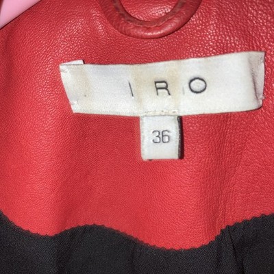 IRO AshevilleSPF 17S Women's Lamb Leather Biker Full Zip Jacket Pockets 36