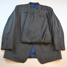 Bill Blass 54L 40x30 Gray Wool Mens Jacket Pa...