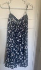 Aéropostale Women's Mini Dress Blue White Abstract Print Size Small Petite