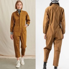 Alex Mill Standard Jumpsuit Sz M Work Wear Cotton Romper Goldenrod Hickory