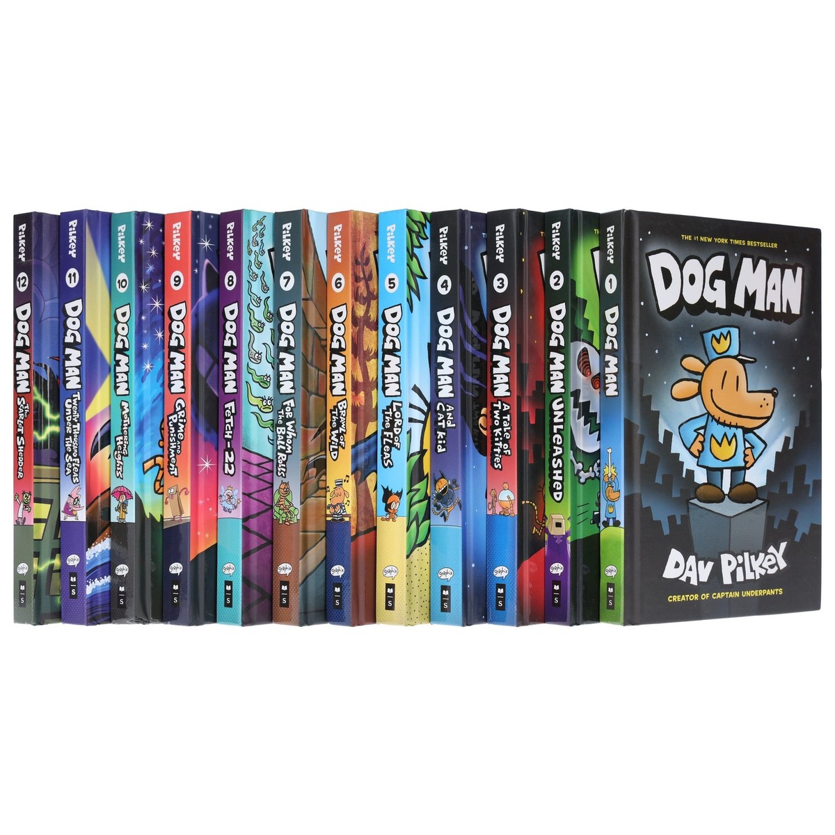 Dog Man by Dav Pilkey: Books 1-12 Collection Set - Ages 6-12