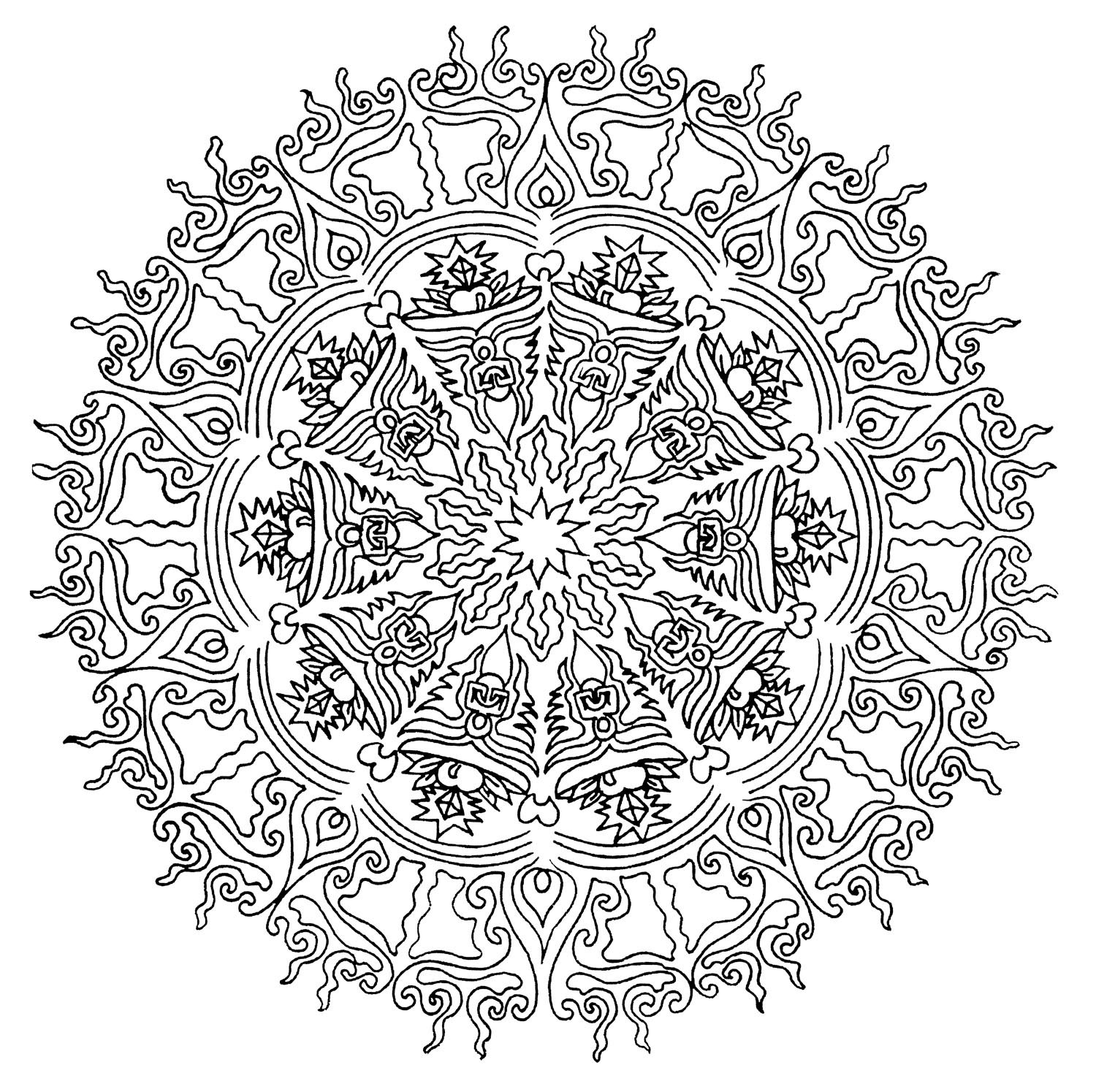 Maltherapie/Kunsttherapie Mandala Malvorlagen auf Keilrahmen! | eBay