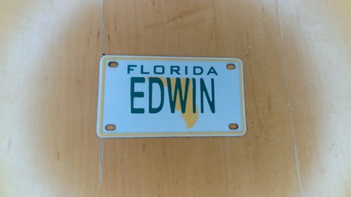 Mini placa de metal Florida de 2"" x 4"" con tu nombre para bicicleta o bicicleta - Imagen 128 de 248