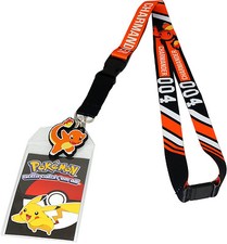 Pokemon Go Charmander 004 Exclusive Lanyard ID Badge Holder  Rubber Charm New