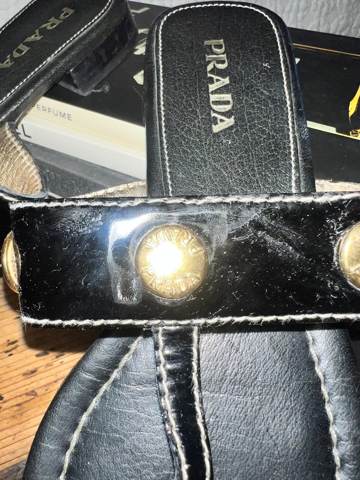 AUTHENTIC Prada split-toe black sandals - made in… - image 2