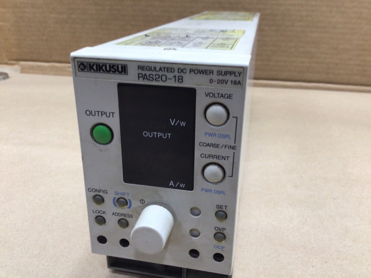 Kikusui PAS20-18 Regulated DC Power Supply 0-20V 18A #4015H29AD | eBay