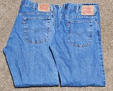 Levi's 517 Red Tab Bootcut Denim Blue Jeans Size 38 Waist 32 Inseam