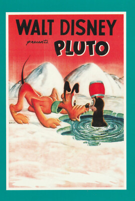   PLUTO Rescue Dog Artwork, Disney FILM-POSTKARTE/ANSICHTSKARTE NEU