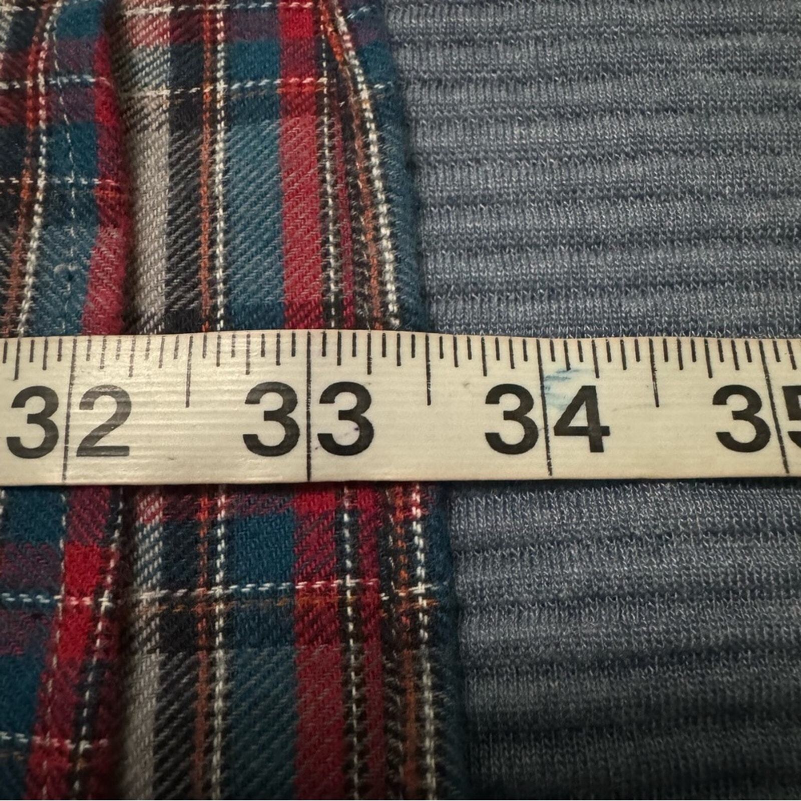 Chaps Stretch Gray Flannel Button Down Shirt Size… - image 8