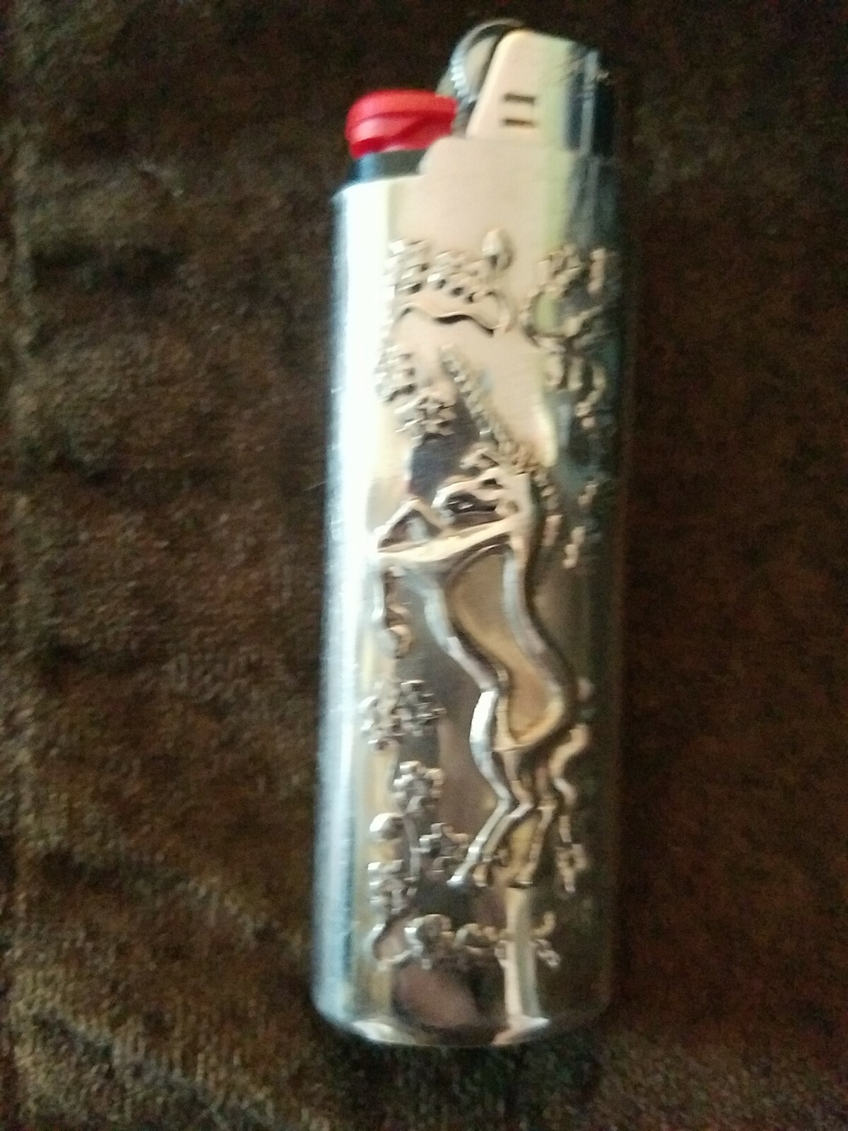 Vtg Unicorn Lighter Case Cover70s Western Silver Holder Sleeve Retro