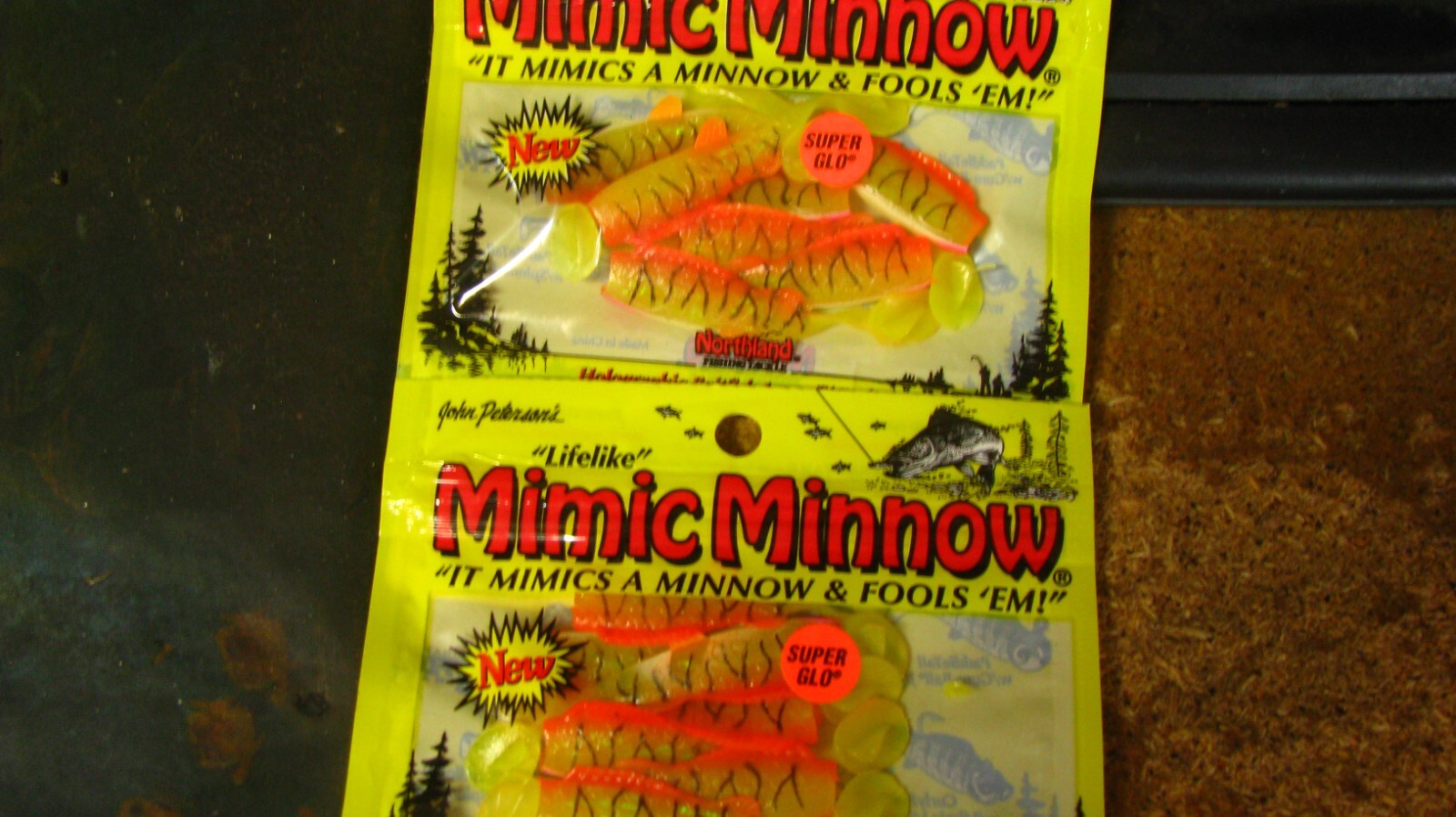 mimic minnow tails, genuine, glo chub, 2 1/2", 12 ct, free shipping