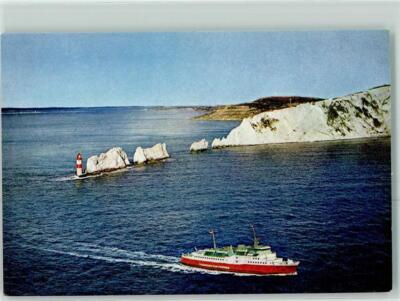 10367427 - Thoresen Car Ferries passing the Needles, Isle of Wight Lighthouse