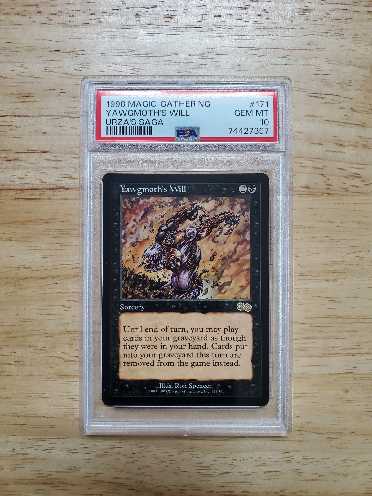 Magic The Gathering PSA 10 GEM MINT 1998 Yawgmoth's Will Urza's Saga Rare Card