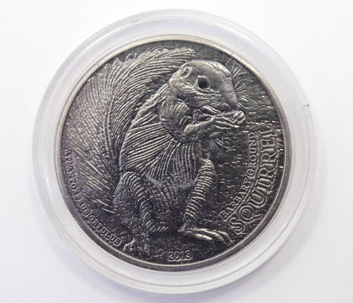 Rare 2013 SQUIRREL Mongolia 500 TOGROG Antiqued 999 Silver 1