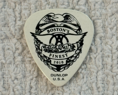 Aerosmith Tom Hamilton Signature Guitar Pick 2010 Tour Boston's