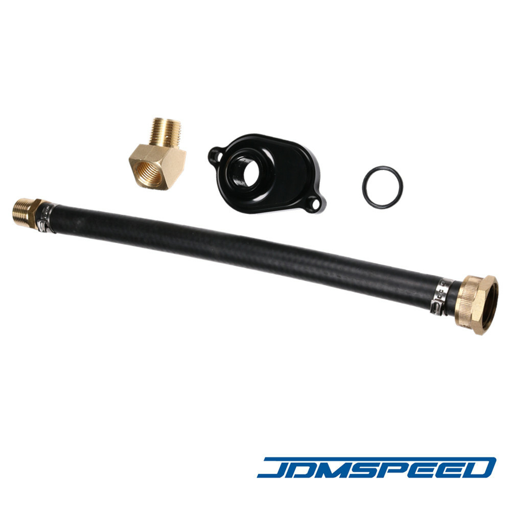 OIL COOLER FLUSH KIT with aluminum anodize adapter For 6.0L Ford