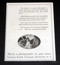 1913 OLD MAGAZINE PRINT AD, EASTMAN KODAK CAMERAS, A PHOTOGRAPHER IN YOUR TOWN 