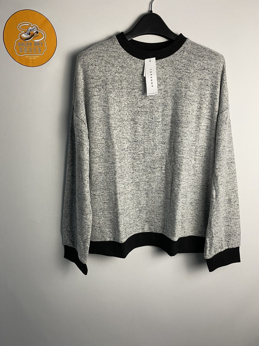 Topshop Maternity Supersoft Sweatshirt Pullover Jumper Grey