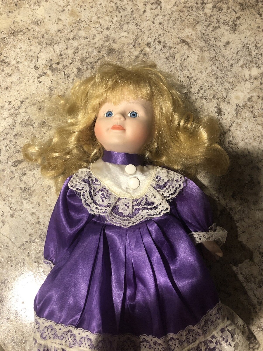 doll in purple dress Violet Sequin Dress for Rimdoll and Fashion Doll 12" Same Size