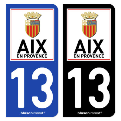 Aufkleber Nummernschild 13 Aix-en-Provence - Stadt