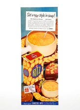Ritz crackers soup ad vintage 1948 original corn chowder recipe advertisement