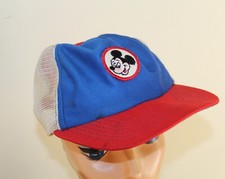 Estate Vintage Disney 1970s Rare Mickey Mouse Patch Trucker Hat -AS IS