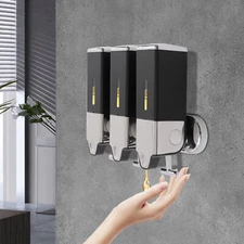 Wall Mount Bathroom Shower Soap shampoo conditioner dispenser organizer 3 Bottle