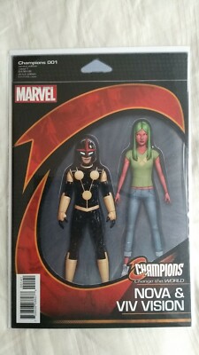 2016 Marvel Champions Viv Vision # 1 John Christopher Action Figure Variant