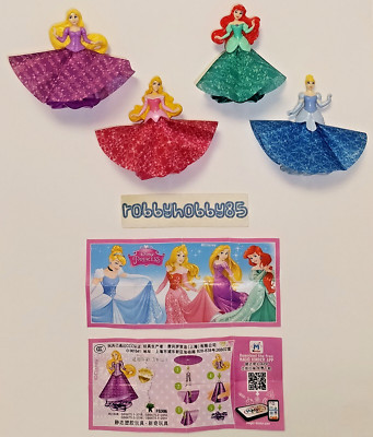 DISNEY PRINCESS COMPLETE SERIES FS305-FS308 + 4 BPZ VARIANTS CHINA KINDER JOY 2016