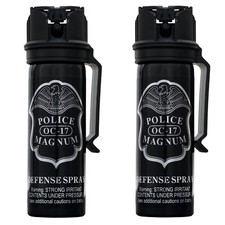 Police Magnum 2PCK 3oz Stream pepper spray FlipTop Belt Clip Security Protection