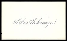 Charles Gehringer Baseball Signed Auto Autograph Index Card No COA *d7