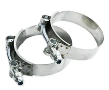 2 PCS SS TBolt Clamp Fits over 2.5" ID Silicone Intake Turbo Intercooler Coupler