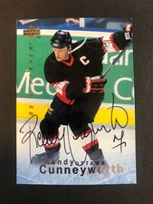 Randy Cunneyworth Signed 1995-96 UD Be a Player Auto Card #S81 Autograph