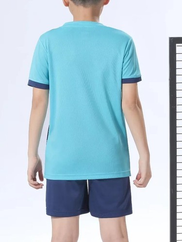 Unisex Kids Girls Sport Team Outfit Football Soccer Jersey Short Sleeve V Neck - Picture 50 of 79
