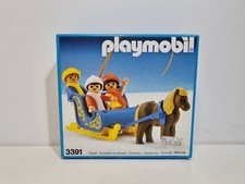 Playmobil 3391 Scatola vecchia slitta bambini pony bambino Natale presepe Natale