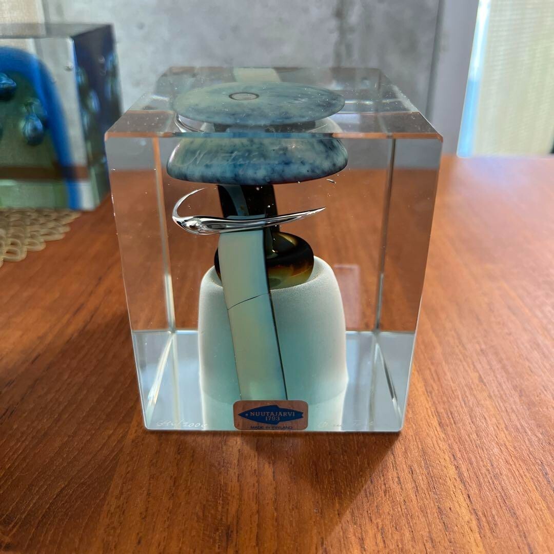 IITTALA Oiva Toikka Annual Cube 1977 Nuutajarvi Signed