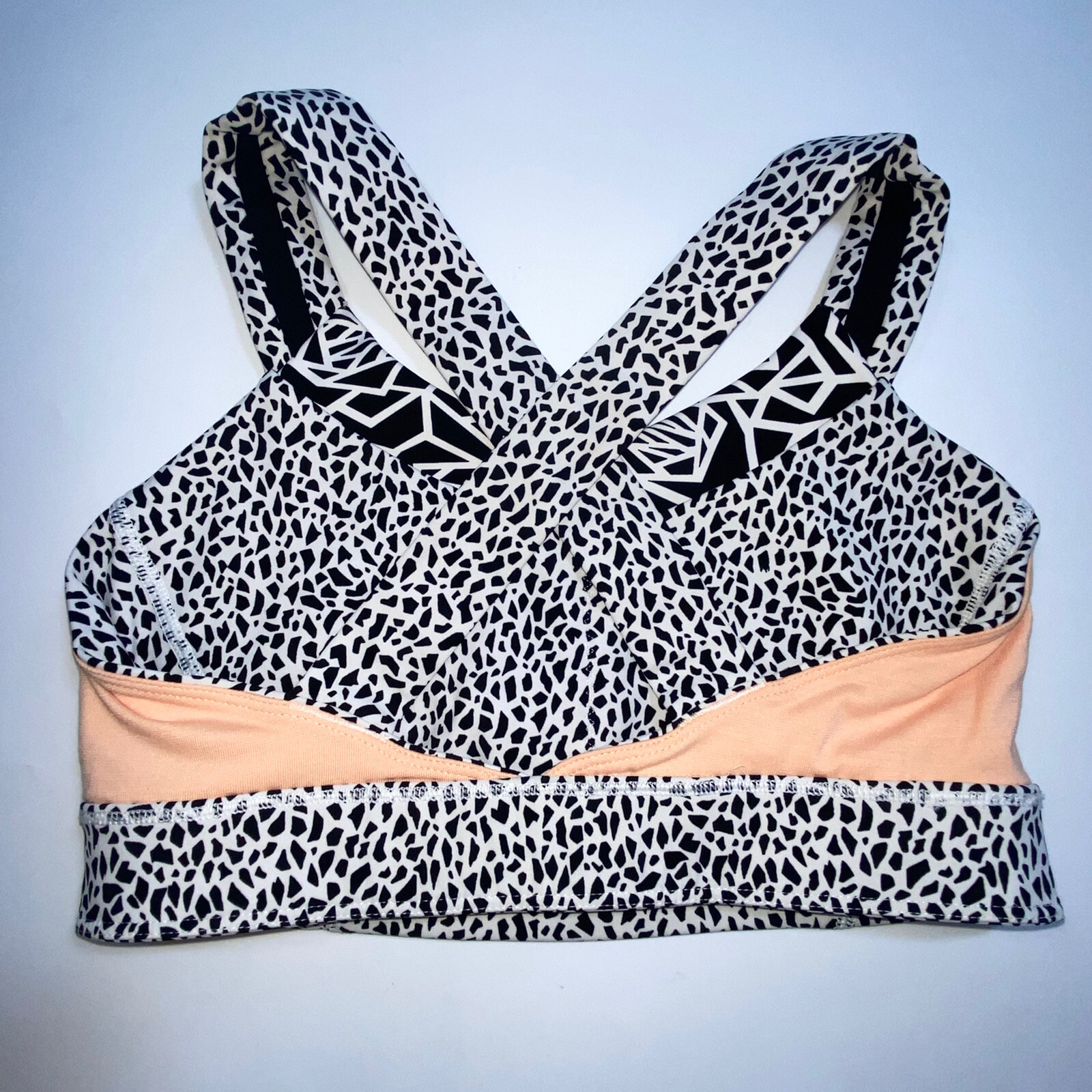 Lululemon Size 4 Rack Pack Bra Miss Mosaic Posey Blac… Gem