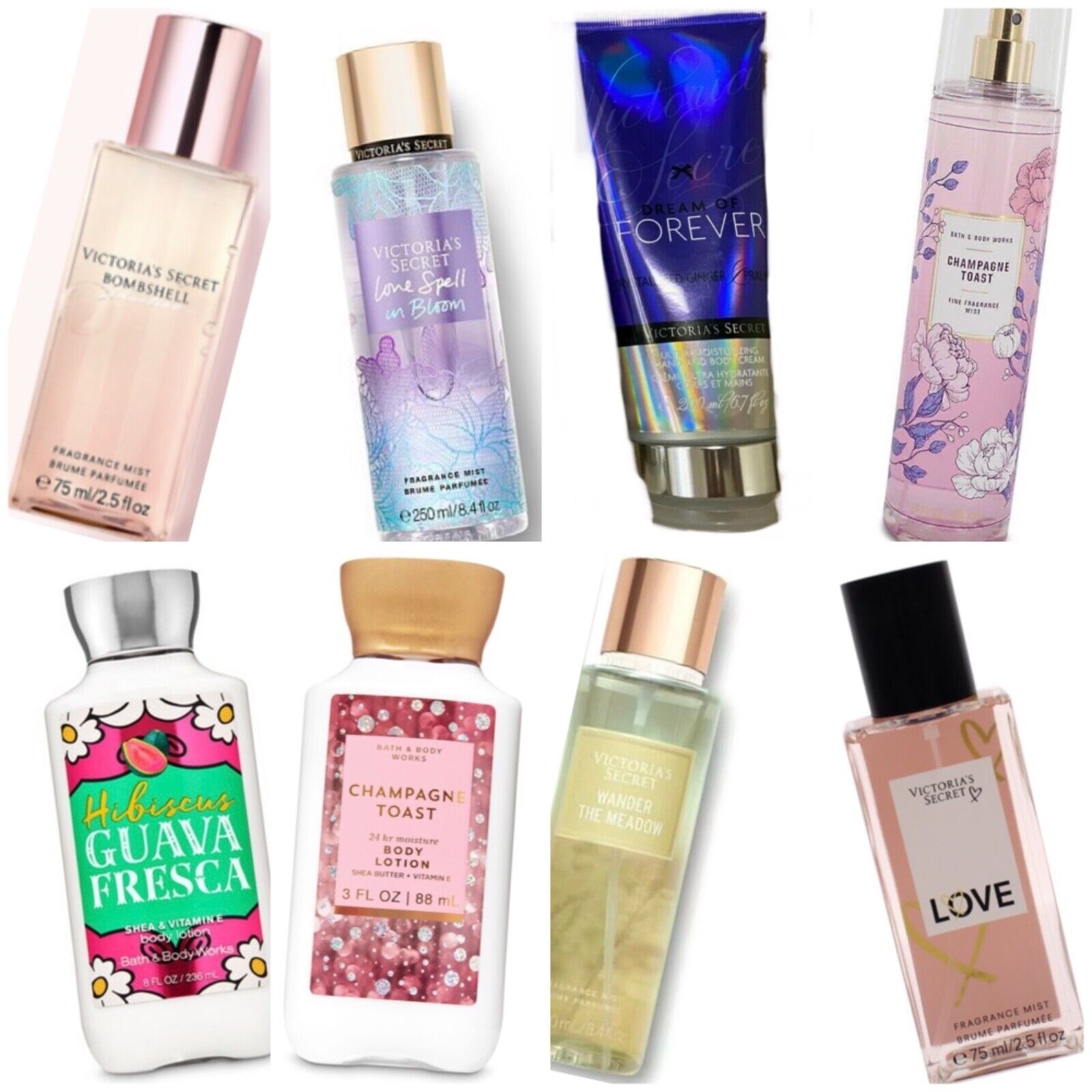 Victoria Secret Bath Body And Works Body Cream Lotion Fragrance Mist