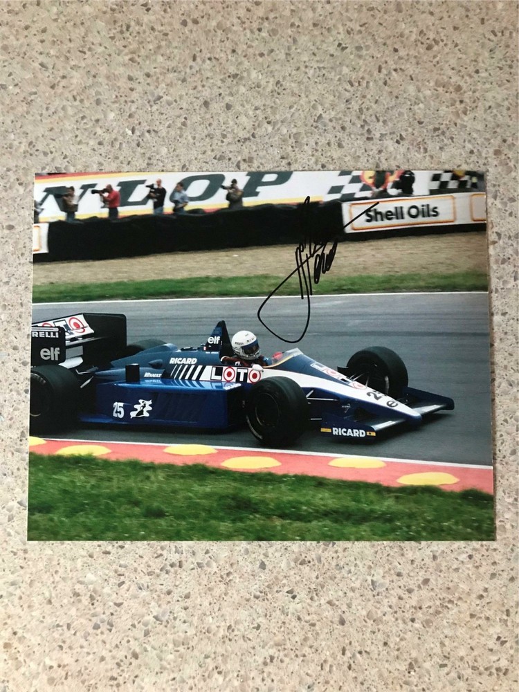Rare Signed Rene Arnoux F1 Photo Renault Ferrari Ligier Le Mans Racing Legend