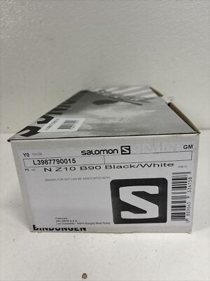 Salomon N Z10 B90 Ski Bindings Black White #MN4
