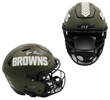 Jim Brown Signed Cleveland Browns Speed Flex Authentic Salute To Service Helmet