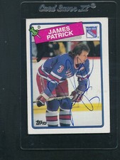 1988/89 Topps #69 James Patrick Rangers Signed Auto *E8539