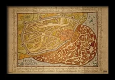 GAME OF THRONES KING'S LANDING MAP 13x19 FRAMED GELCOAT POSTER JON SNOW HBO TV!!