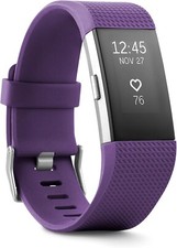 Fitbit Charge 2 Heart Rate Fitness Wristband, Plum, Large US Version USED