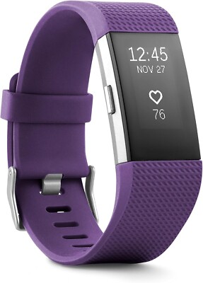 Fitbit Charge 2 Heart Rate + Fitness Wristband Plum Small (US Ver.) OPEN BOX NEW